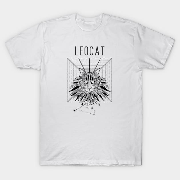 A zodiac cattery: Leo - leocat T-Shirt by Blacklinesw9